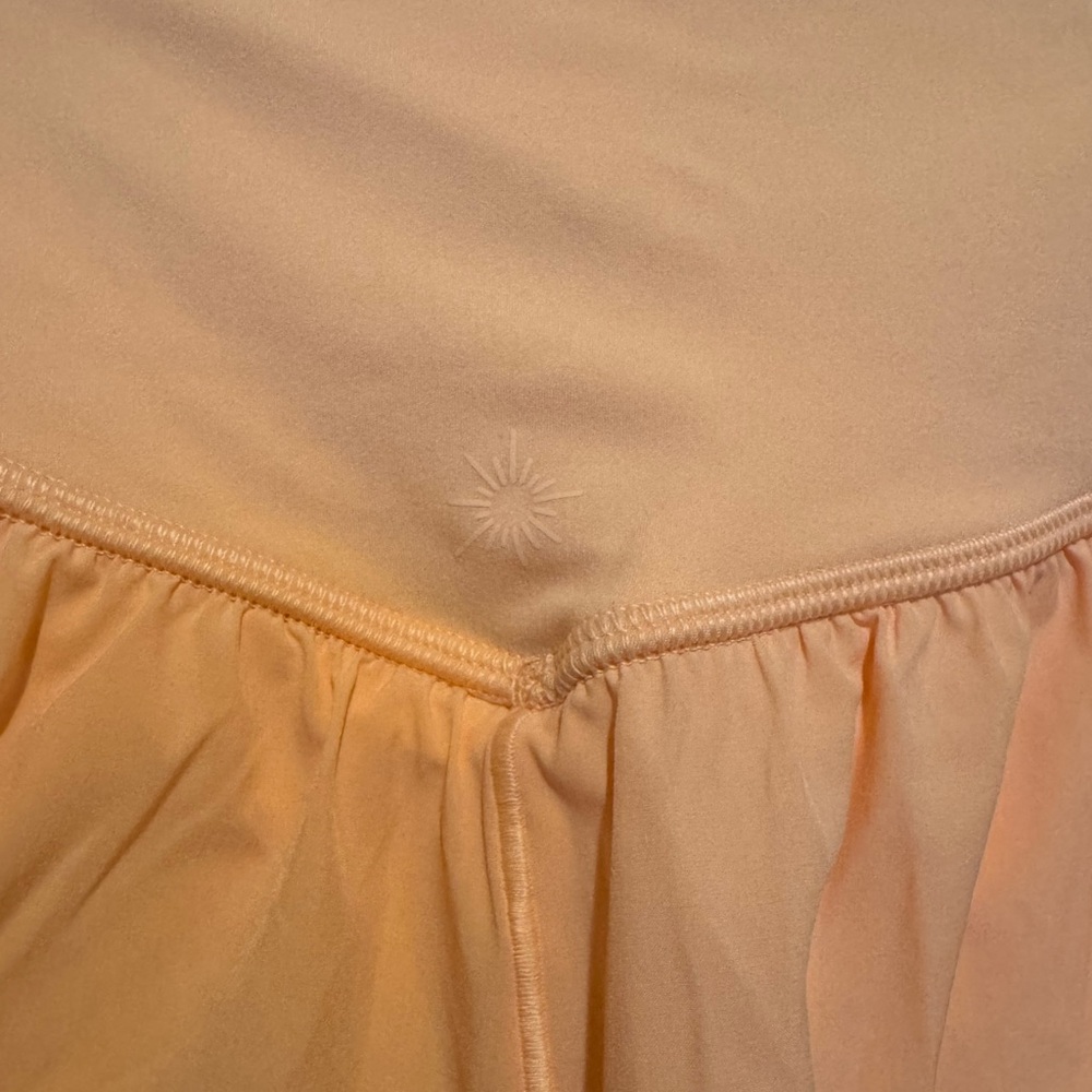 Peach aerie flowry Pleated Skort - Picture 4 of 5